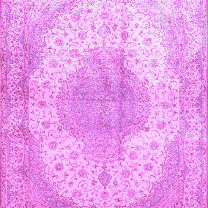 Machine Washable Medallion Purple Traditional Area Rugs, wshtr92pur