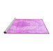 Sideview of Machine Washable Medallion Purple Traditional Area Rugs, wshtr92pur