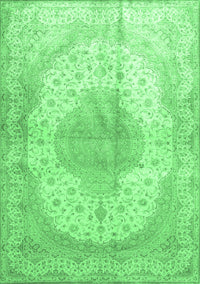 Medallion Emerald Green Traditional Rug, tr92emgrn