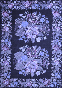 Medallion Blue French Rug, tr930blu
