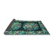 Sideview of Medallion Light Blue French Rug, tr930lblu