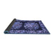 Sideview of Medallion Blue French Rug, tr930blu