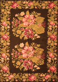 Medallion Orange French Rug, tr930org