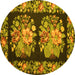 Round Medallion Yellow French Rug, tr930yw