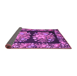 Sideview of Medallion Purple French Rug, tr930pur
