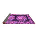 Sideview of Medallion Purple French Rug, tr930pur