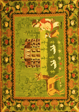 Medallion Yellow French Rug, tr931yw
