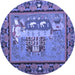 Round Medallion Blue French Rug, tr931blu