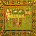 Square Medallion Yellow French Rug, tr931yw