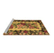 Sideview of Machine Washable Persian Brown Traditional Rug, wshtr932brn