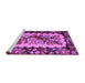 Sideview of Machine Washable Persian Purple Traditional Area Rugs, wshtr932pur