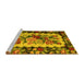 Sideview of Machine Washable Persian Yellow Traditional Rug, wshtr932yw