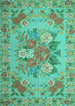 Medallion Turquoise French Rug, tr933turq