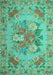 Medallion Turquoise French Rug, tr933turq