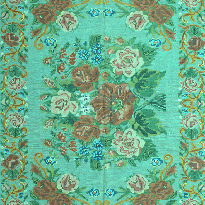 Medallion Turquoise French Rug, tr933turq