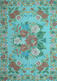 Medallion Light Blue French Rug, tr933lblu