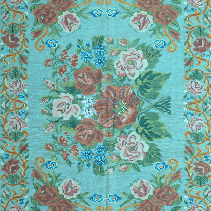 Medallion Light Blue French Rug, tr933lblu