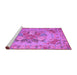 Sideview of Machine Washable Medallion Purple French Area Rugs, wshtr933pur