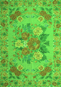 Medallion Green French Rug, tr933grn