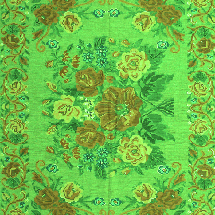 Medallion Green French Rug, tr933grn