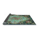 Sideview of Medallion Light Blue French Rug, tr934lblu