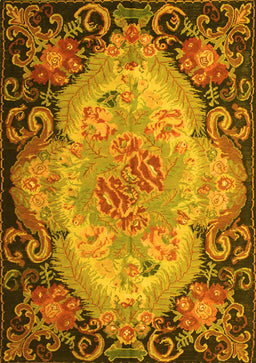 Medallion Yellow French Rug, tr934yw