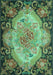 Medallion Turquoise French Rug, tr934turq