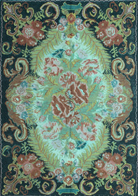 Medallion Light Blue French Rug, tr934lblu