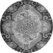 Machine Washable Medallion Gray French Rug, wshtr934gry