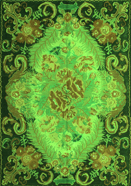 Medallion Green French Rug, tr934grn