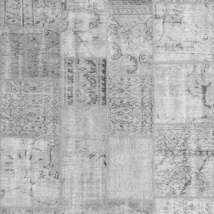 Patchwork Gray Transitional Rug, tr935gry