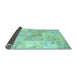 Sideview of Patchwork Light Blue Transitional Rug, tr935lblu