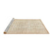 Sideview of Machine Washable Traditional Gold Rug, wshtr936