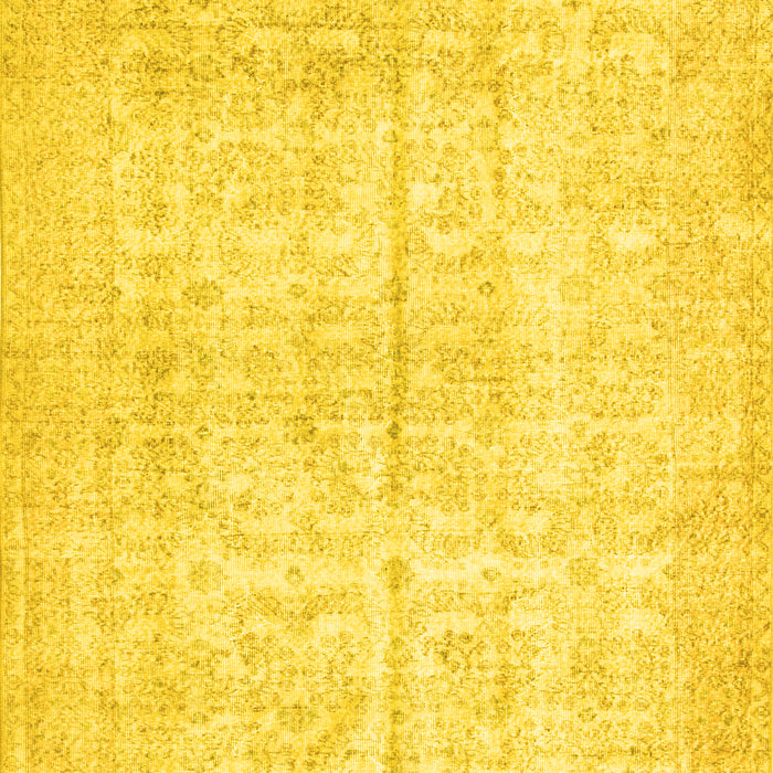 Machine Washable Persian Yellow Traditional Rug, wshtr936yw