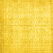 Square Persian Yellow Traditional Rug, tr936yw