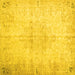 Square Persian Yellow Traditional Rug, tr937yw