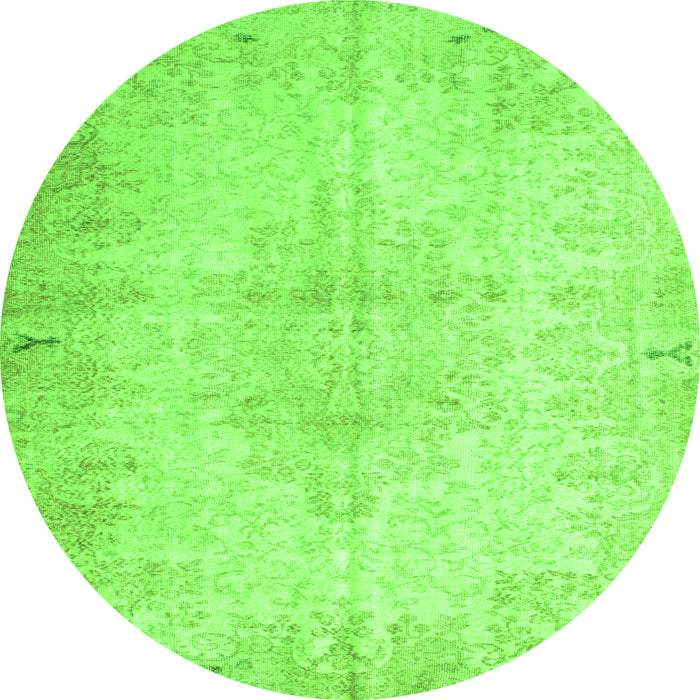 Square Persian Green Traditional Rug, tr937grn