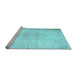 Sideview of Machine Washable Persian Light Blue Traditional Rug, wshtr937lblu