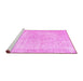 Sideview of Machine Washable Persian Pink Traditional Rug, wshtr938pnk