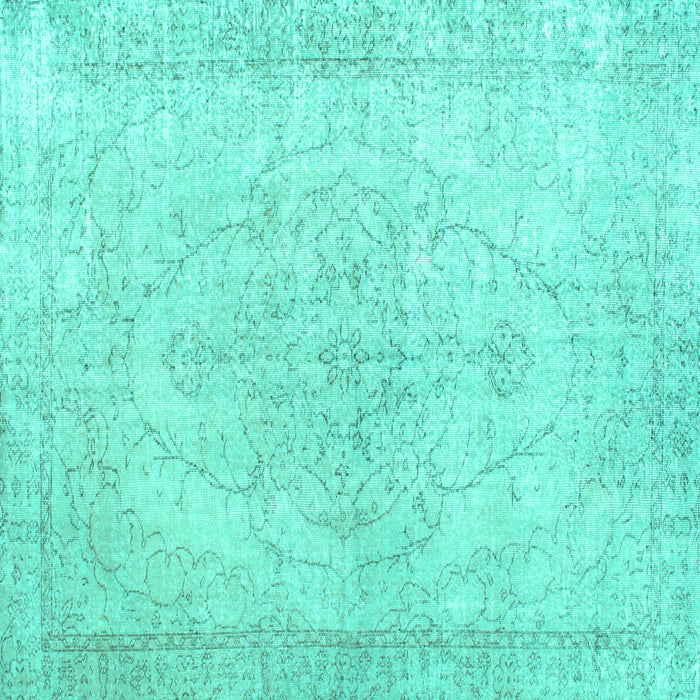 Square Persian Turquoise Traditional Rug, tr938turq