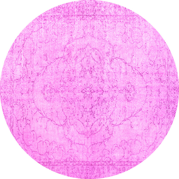 Round Persian Pink Traditional Rug, tr938pnk