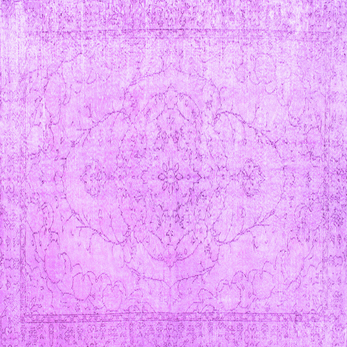 Square Machine Washable Persian Purple Traditional Area Rugs, wshtr938pur