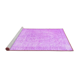 Sideview of Machine Washable Persian Purple Traditional Area Rugs, wshtr938pur
