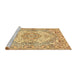 Sideview of Machine Washable Traditional Chrome Gold Yellow Rug, wshtr939