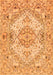 Serging Thickness of Machine Washable Persian Orange Traditional Area Rugs, wshtr939org