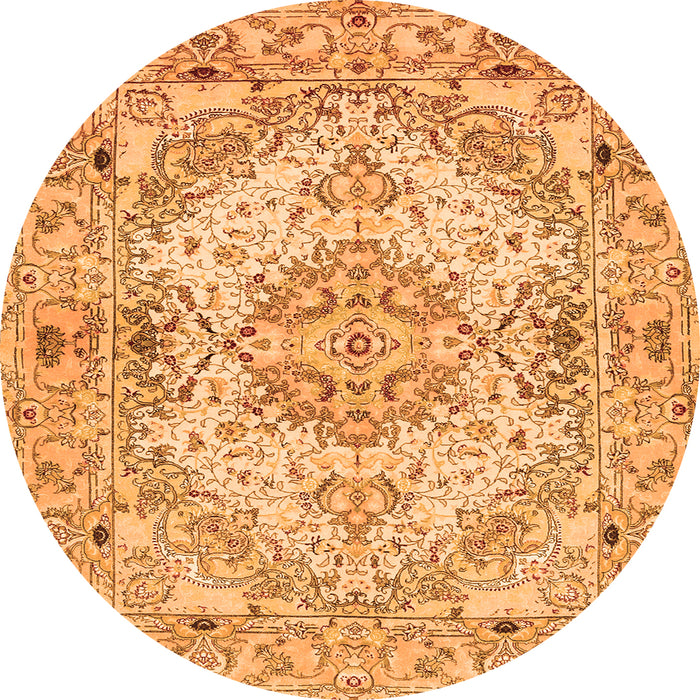 Machine Washable Persian Orange Traditional Area Rugs, wshtr939org