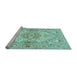 Sideview of Machine Washable Persian Light Blue Traditional Rug, wshtr939lblu