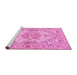 Sideview of Machine Washable Persian Pink Traditional Rug, wshtr939pnk