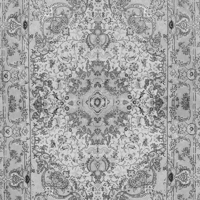 Serging Thickness of Machine Washable Persian Gray Traditional Rug, wshtr939gry