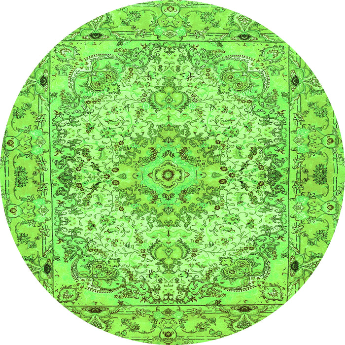 Machine Washable Persian Green Traditional Area Rugs, wshtr939grn